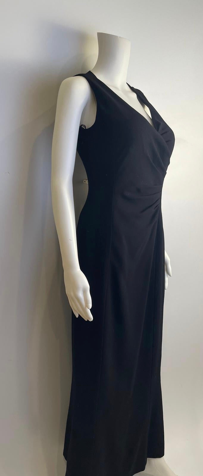 97P 1997 Vintage Chanel Sleeveless Black Maxi Dress FR 40 US 4/6