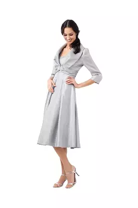 Adrianna Papell 81857160 Satin A-Line Dress With Jacket