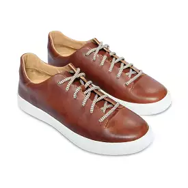 Amir soft nappa with manual finishing leather sneaker (cuoio)