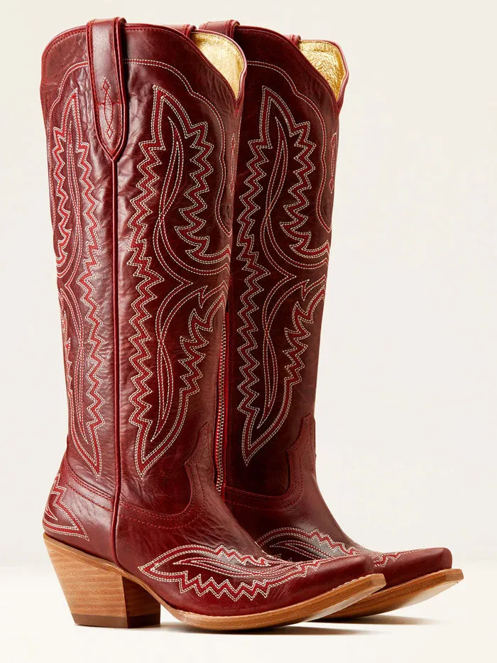 Ariat 10050870 Womens Casanova Western Boot Powder Red Alert