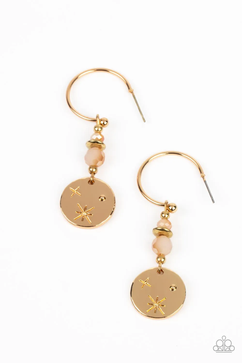 Artificial STARLIGHT - Gold ~ Paparazzi Earrings