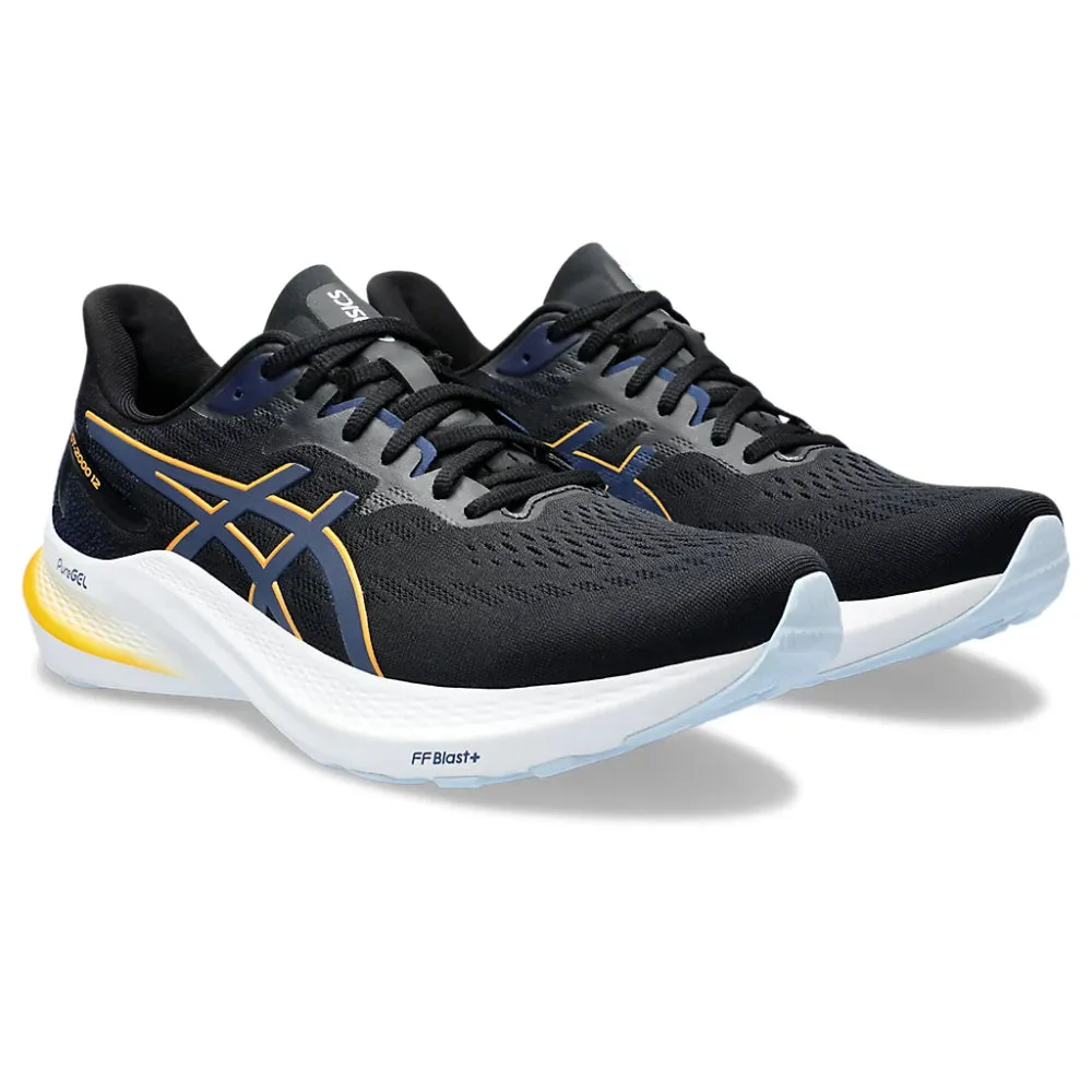 ASICS Men's GT-2000 12 Running Shoe (Black/Fellow Yellow)