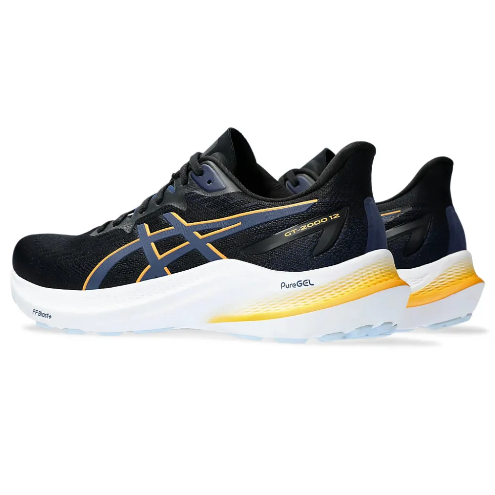 ASICS Men's GT-2000 12 Running Shoe (Black/Fellow Yellow)