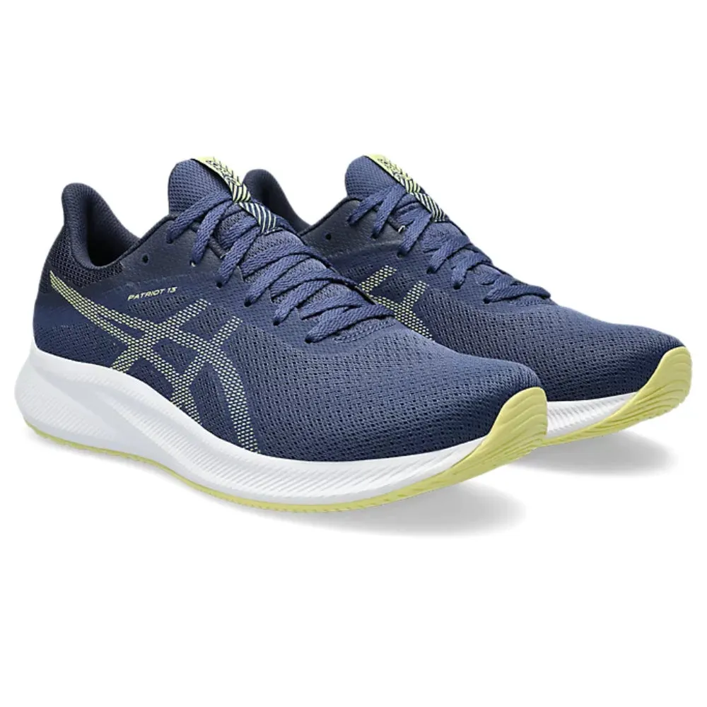 ASICS Men's Patriot 13 Running Shoe (Deep Ocean/Glow Yellow)