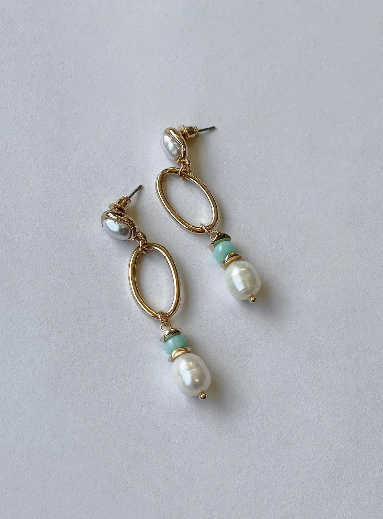 Barnett Pearl Earrings Gold