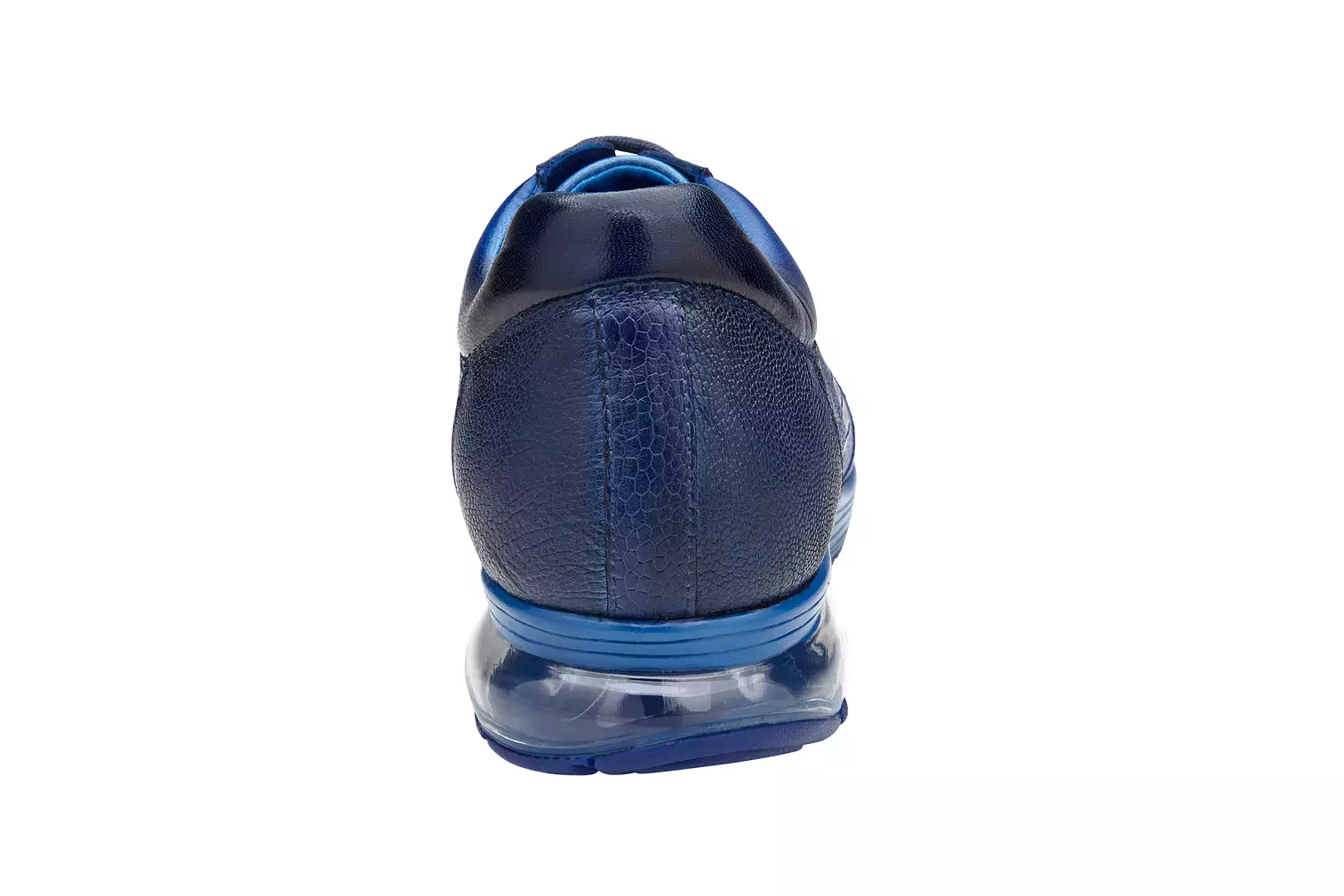 Belvedere - George, Genuine Ostrich Multi-Cobalt Hand Painted Sneaker - Multi Cobalt - E16