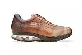 Belvedere - George, Genuine Ostrich Multi-Rust Hand Painted Sneaker - Multi Rust - E16