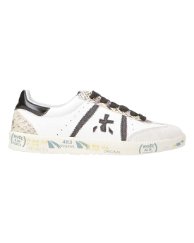 Bonnie Sneaker 6544 (Black/White/Snakeskin)