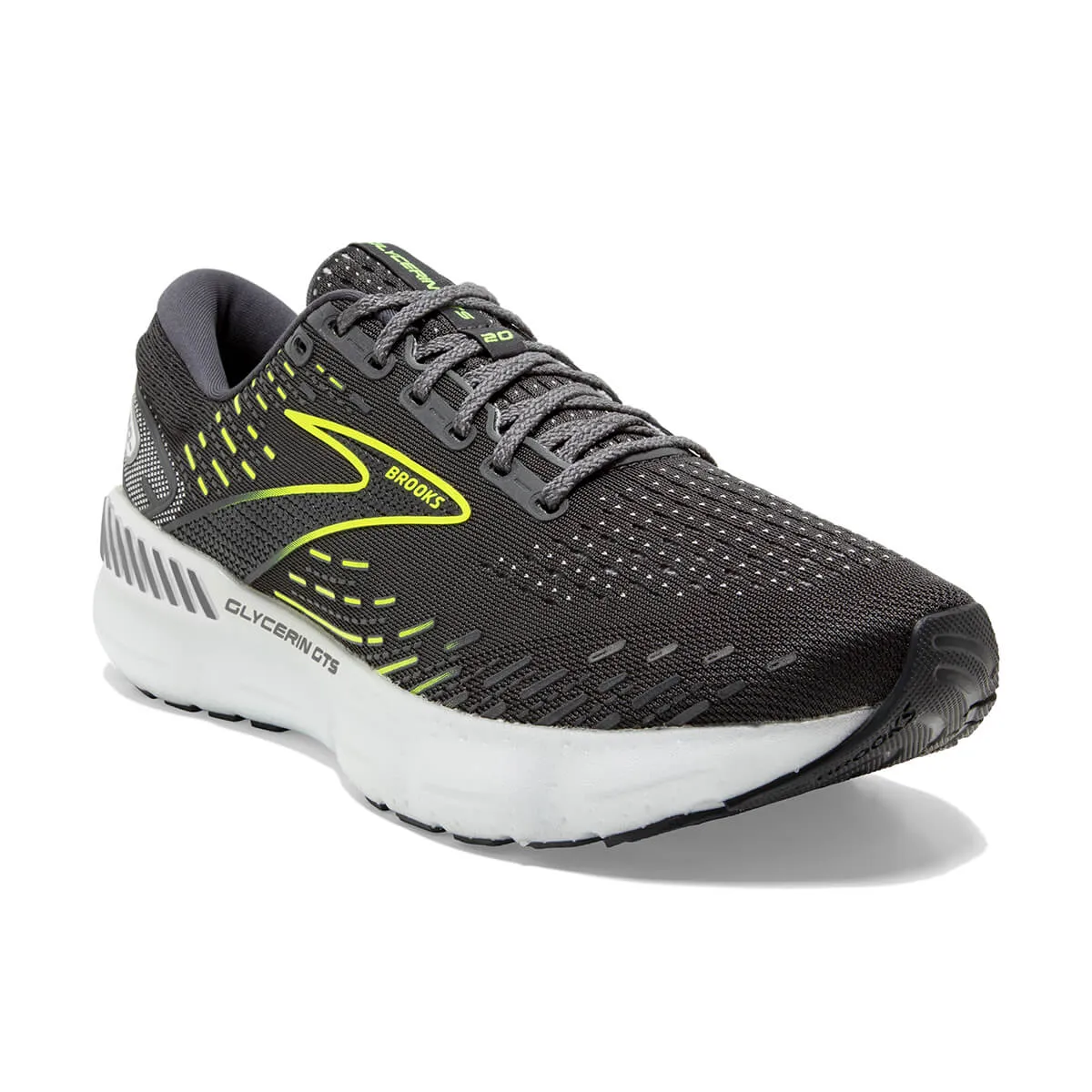 Brooks Glycerin GTS 20 Mens | Ebony/white/nightlife