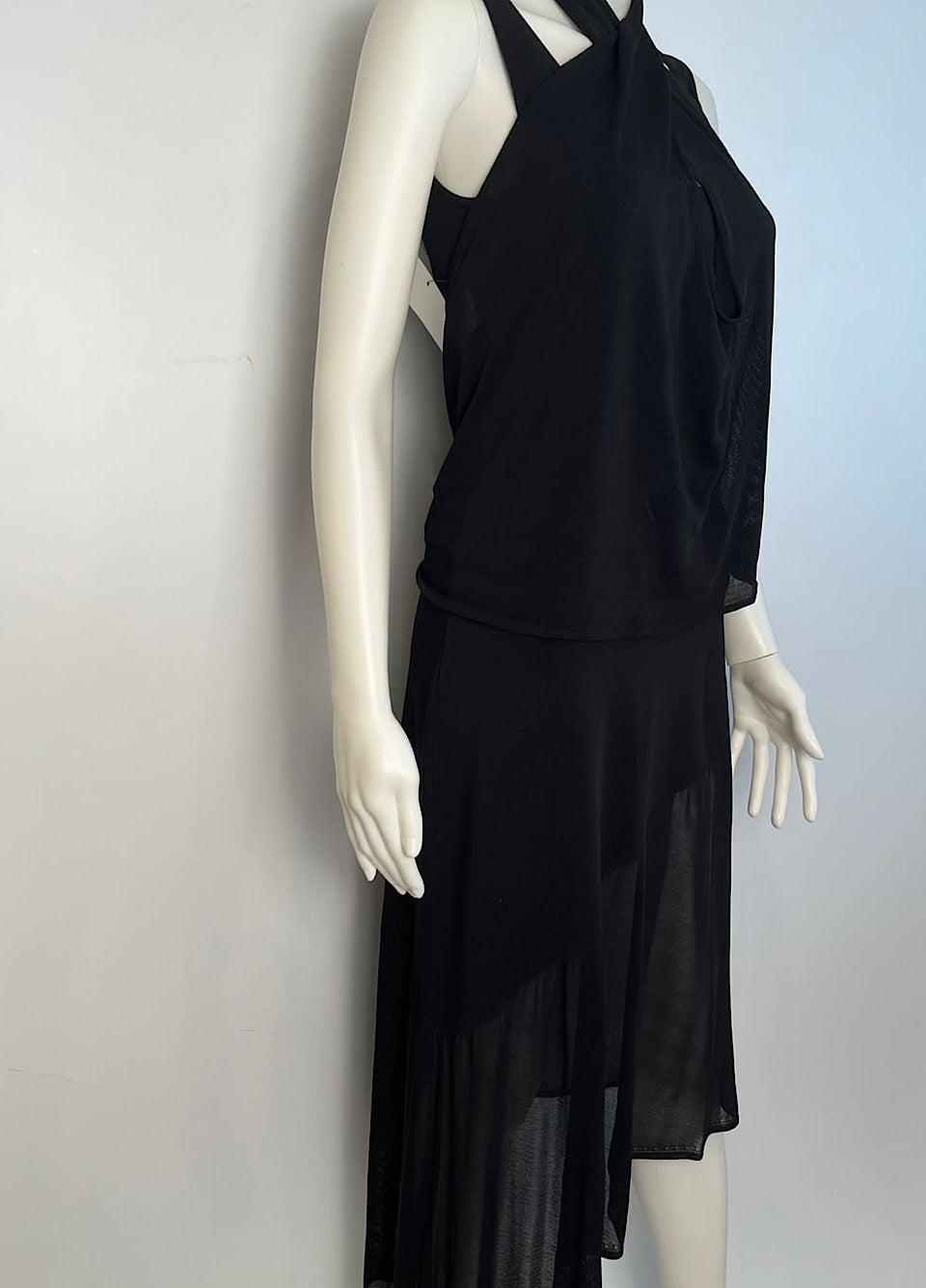 Chanel 02C 2002 Cruise Resort 2 pc Black Dress FR 38 US 4/6