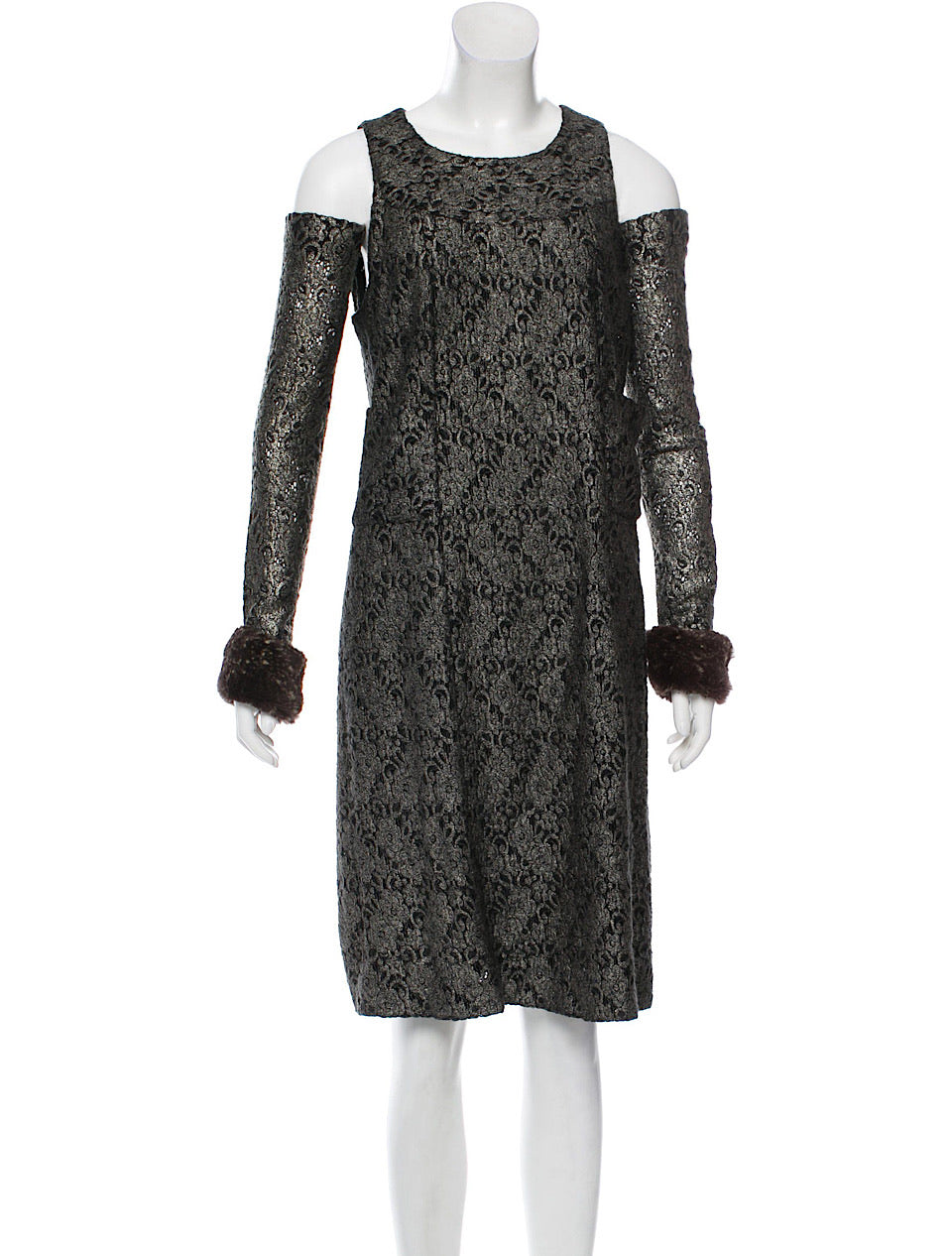 Chanel 05A 2005 Fall Removable sleeves/gloves Dress FR 38 US 4