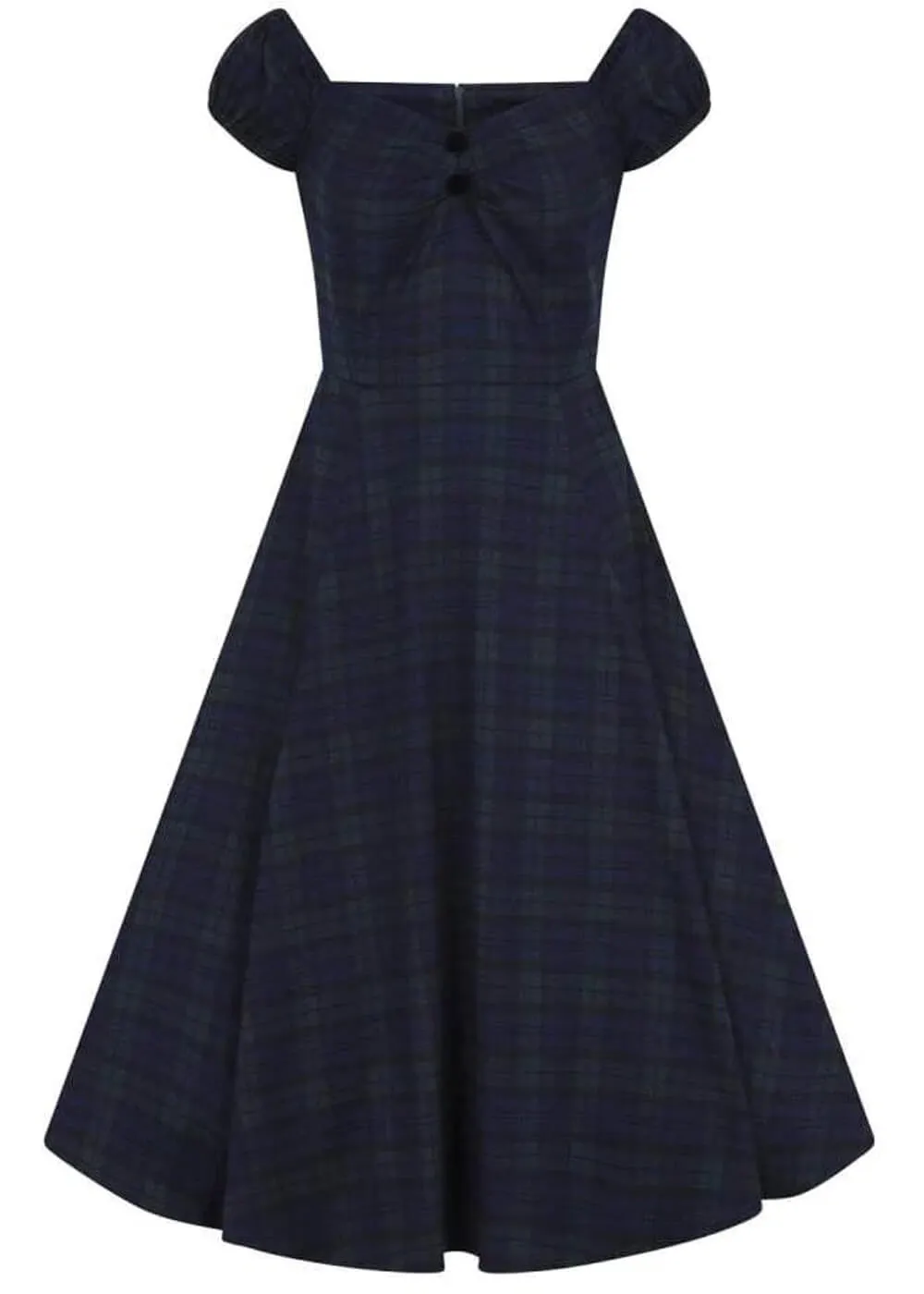 Collectif Dolores Blackwatch Check 50's Swing Dress Multi