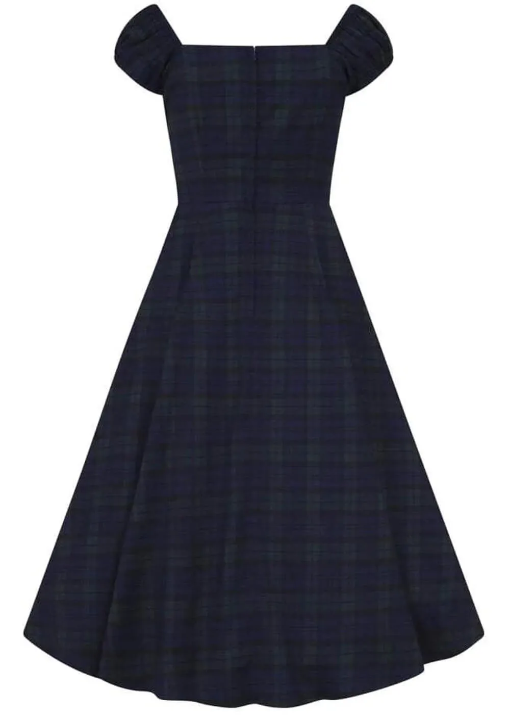 Collectif Dolores Blackwatch Check 50's Swing Dress Multi