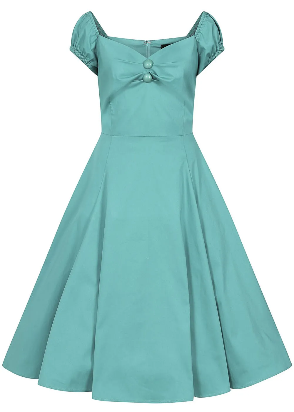 Collectif Dolores Classic 50's Swing Dress Teal