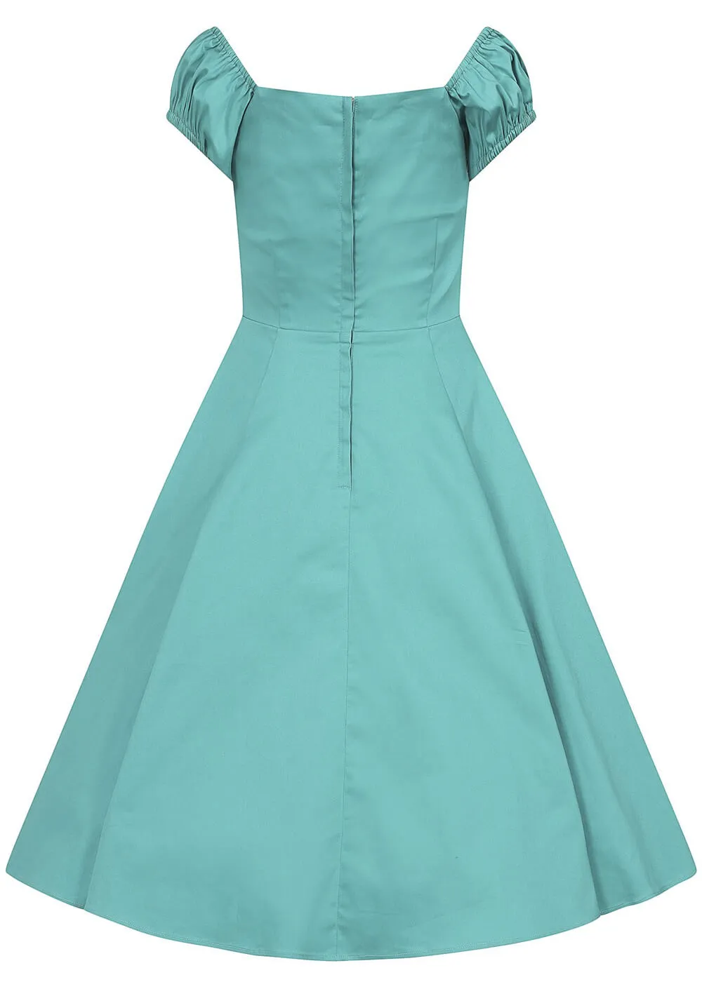 Collectif Dolores Classic 50's Swing Dress Teal