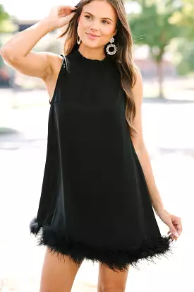 Dance The Night Away Black Feather Dress