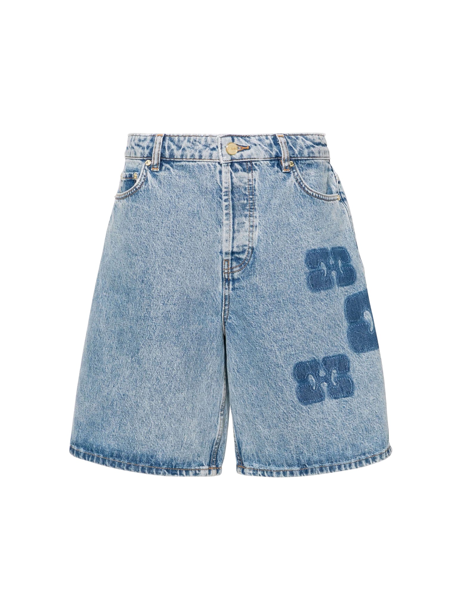 denim shorts with logo