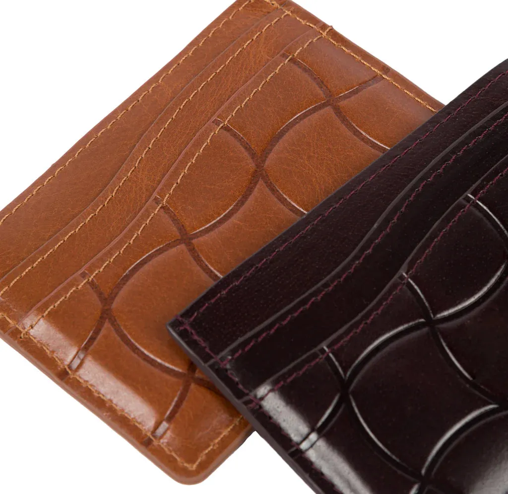 Dime MTL Classic Quilted Leather Card Holder Butterscotch