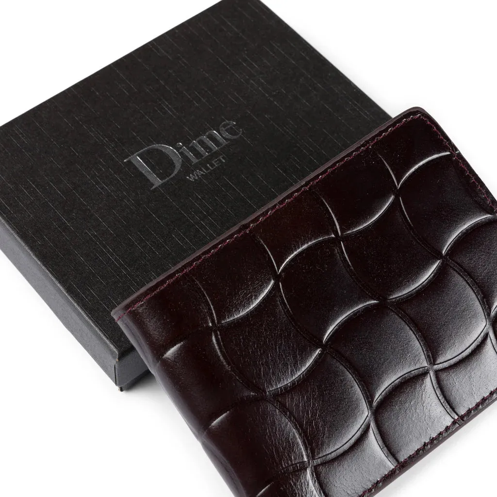 Dime MTL Classic Quilted Leather Wallet Burgundy