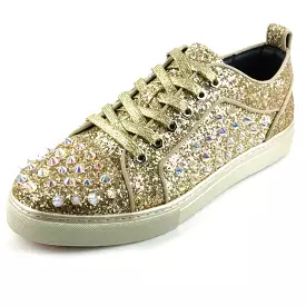 FI-2414 Gold Glitter Spike Low Cut Sneaker Encore by Fiesso