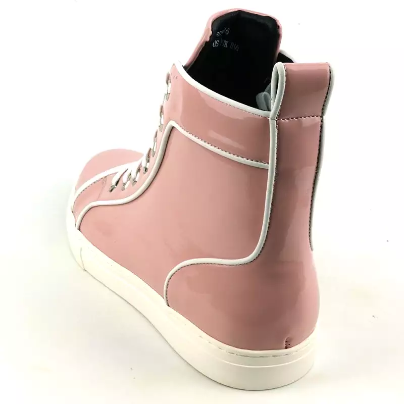 FI-2416 Pink Patent Leather High Top Sneaker