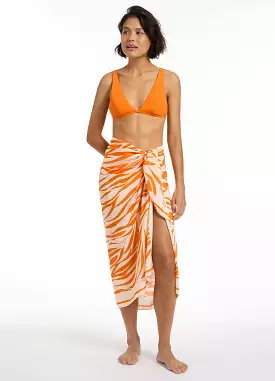 Fine Lines Sarong  - Papaya