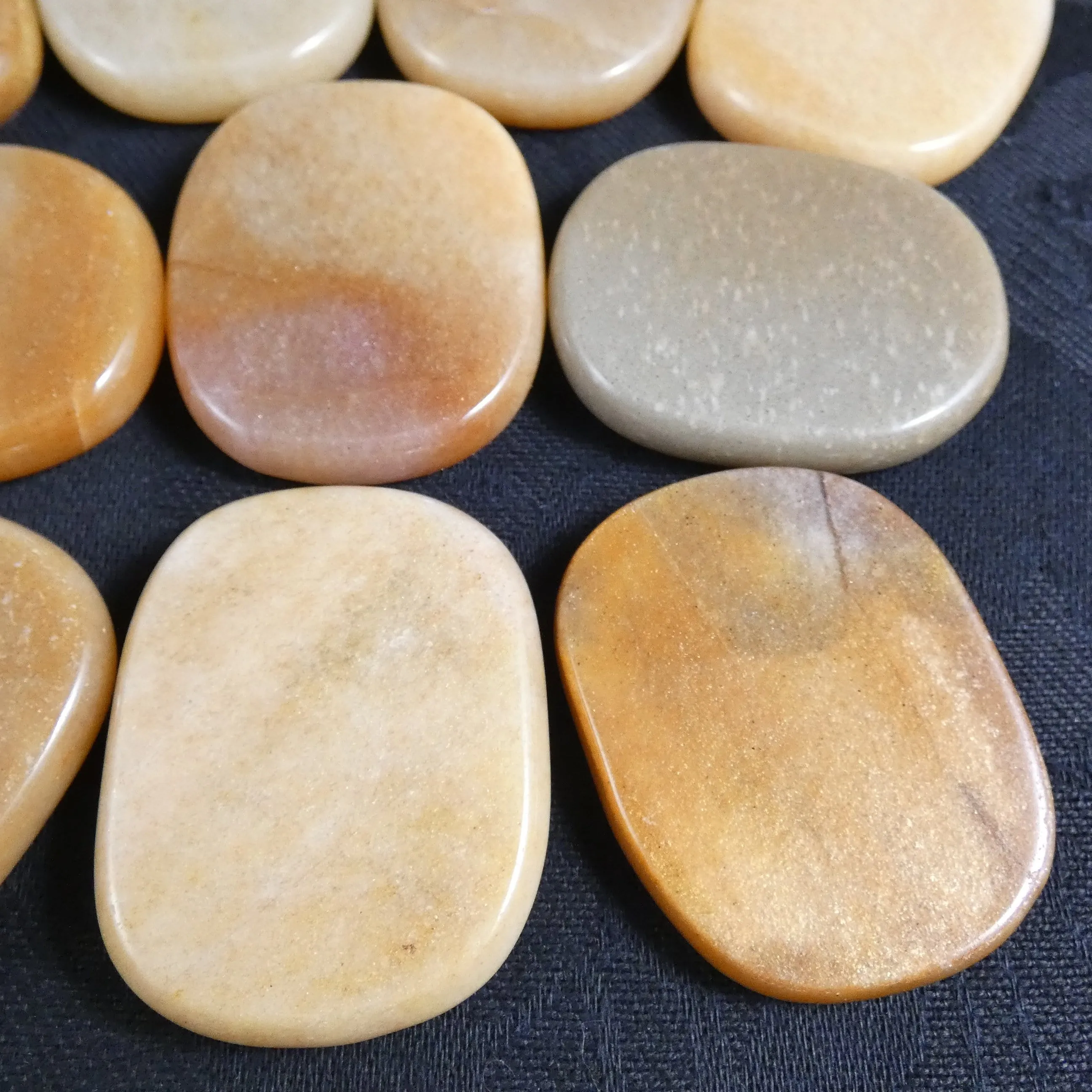 Flat Peach Moonstone Palm Stones (10 Packs) (Various)