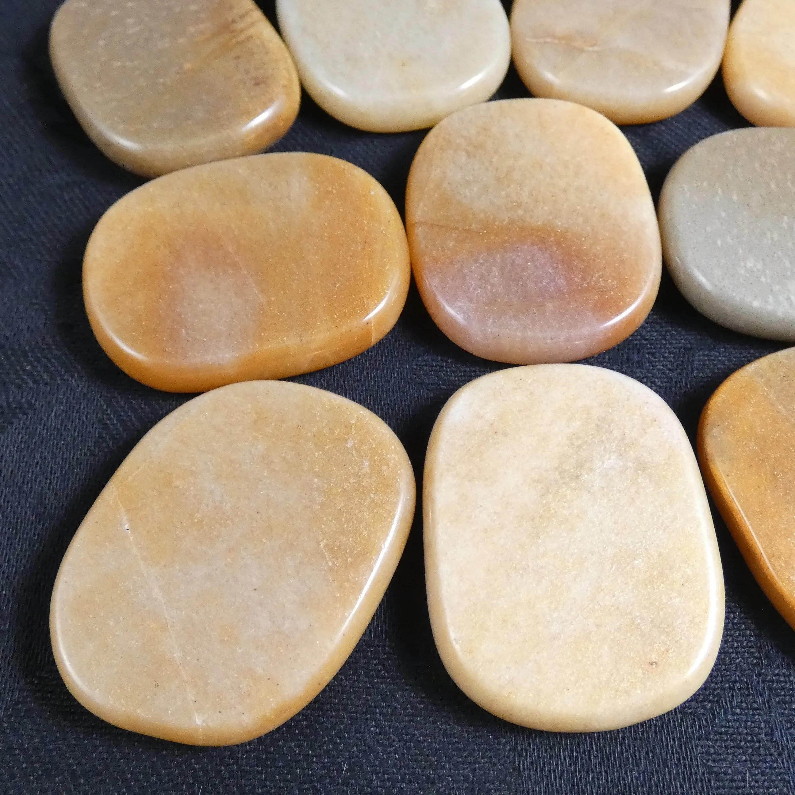 Flat Peach Moonstone Palm Stones (10 Packs) (Various)