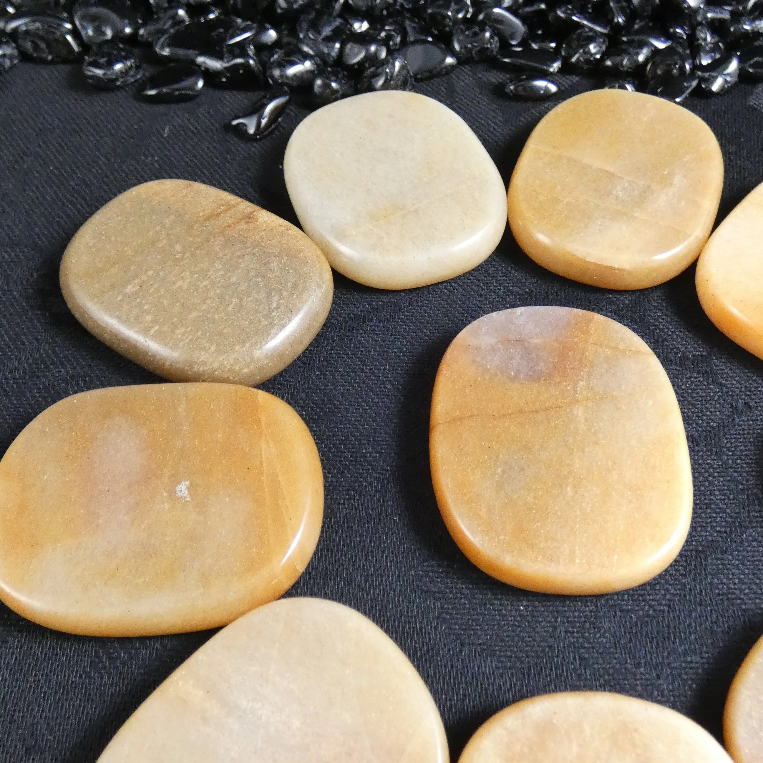 Flat Peach Moonstone Palm Stones (10 Packs) (Various)