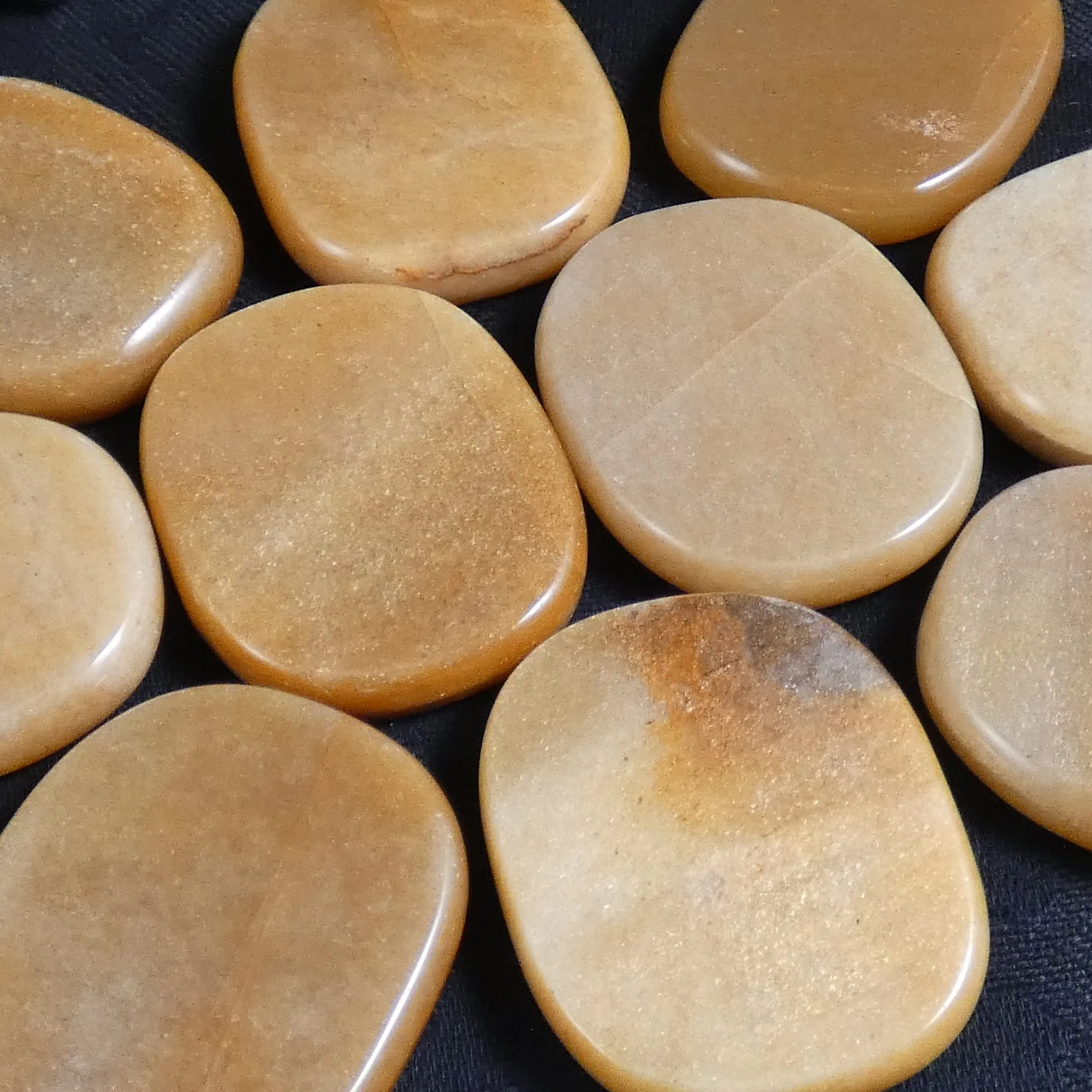 Flat Peach Moonstone Palm Stones (10 Packs) (Various)