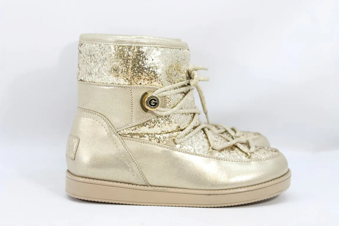 G By Guess Aylan Women's Gold Boots 8M(ZAP18420)