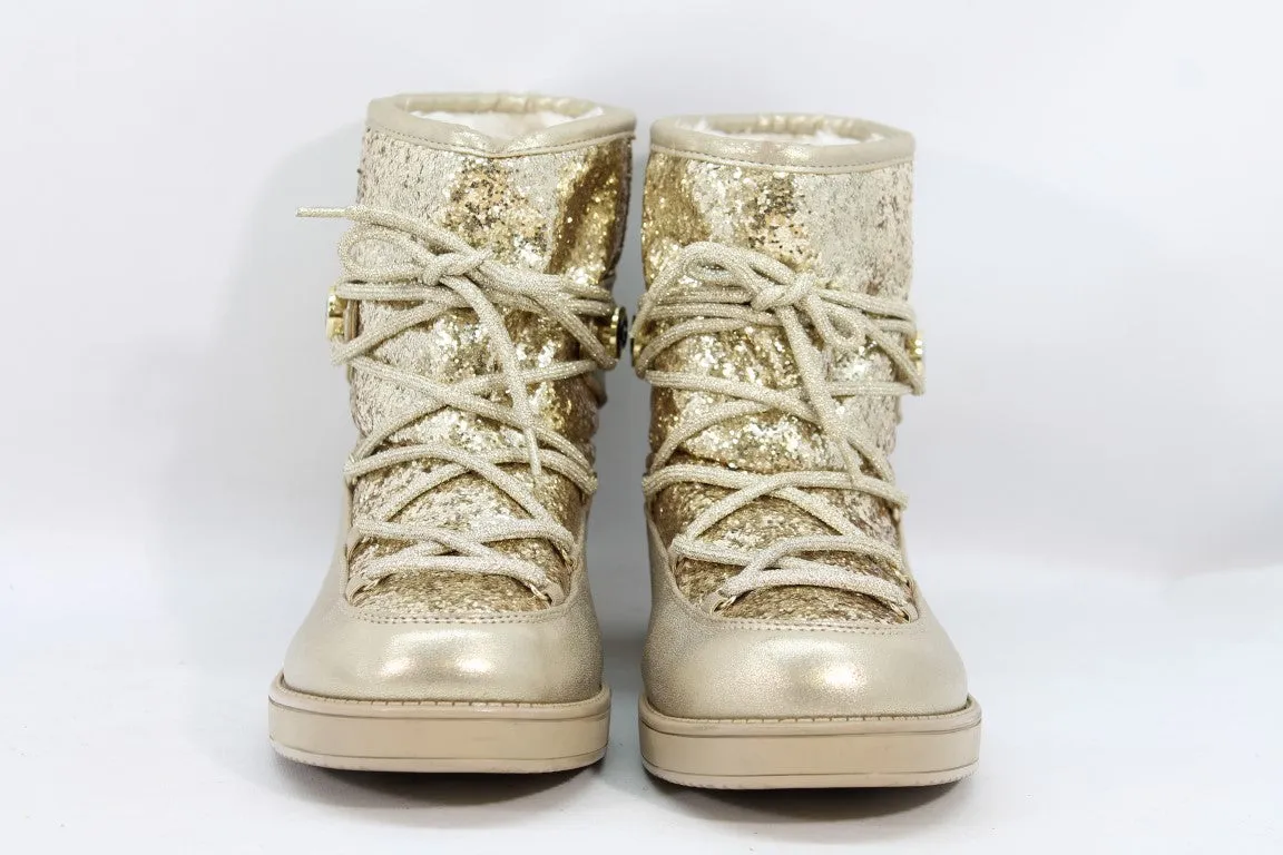 G By Guess Aylan Women's Gold Boots 8M(ZAP18420)