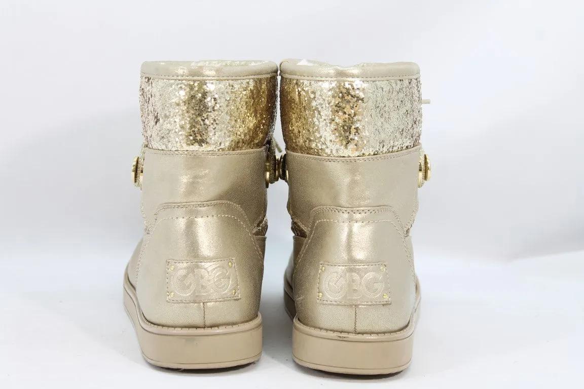 G By Guess Aylan Women's Gold Boots 8M(ZAP18420)