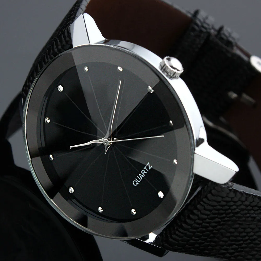 Gifts For Men Popular Luxury Quartz Sport Military Stainless Steel Dial Leather Band Wrist Watch Watches montre homme