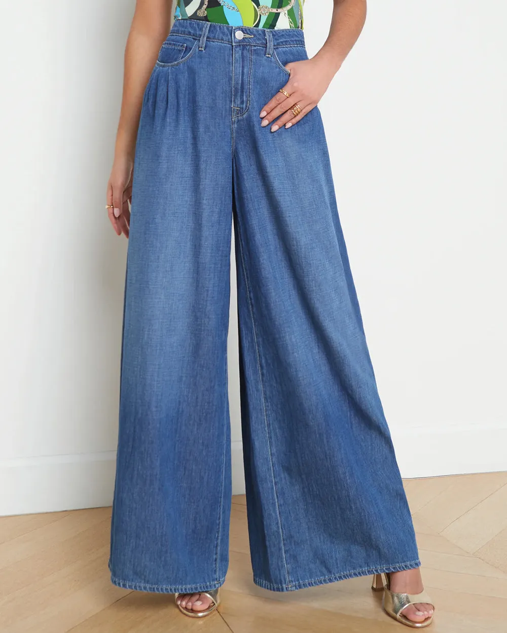 High Rise Lanae Wide Leg Jean in Delmar