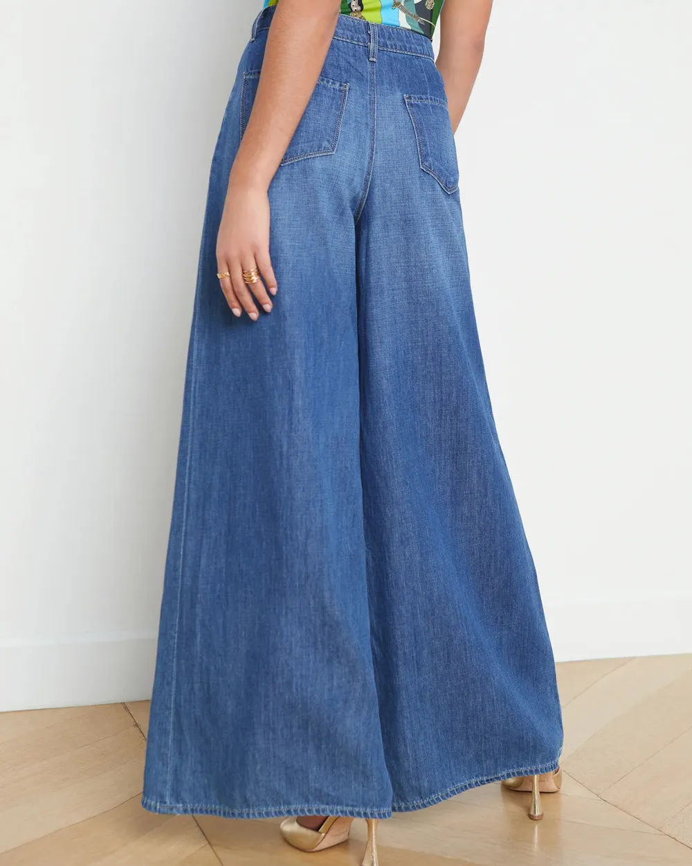 High Rise Lanae Wide Leg Jean in Delmar