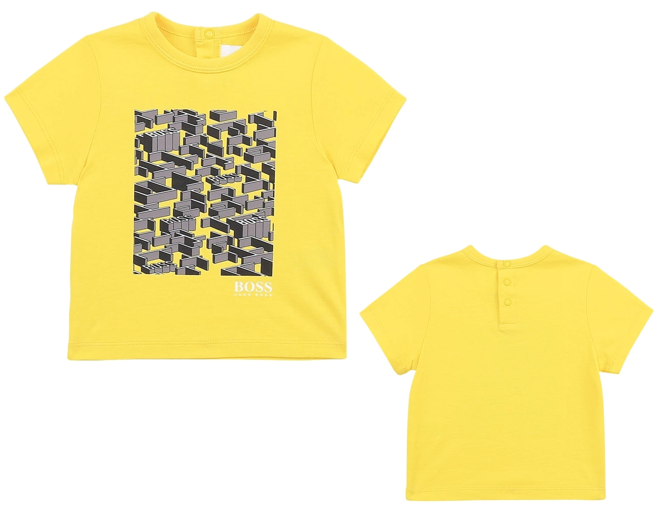 Hugo Boss Baby's J05835 553 Short Sleeves T-Shirt Yellow