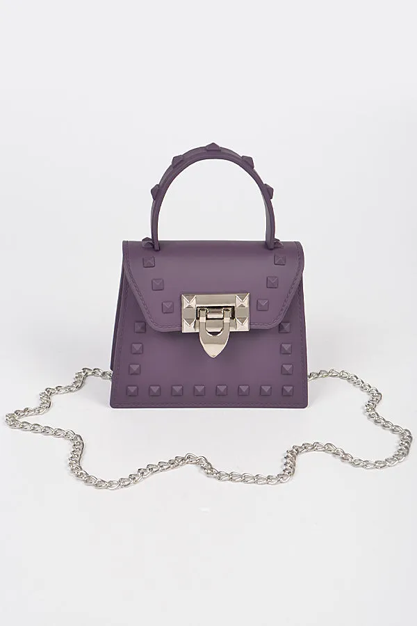 Jelly Mini Purple Handle Bag