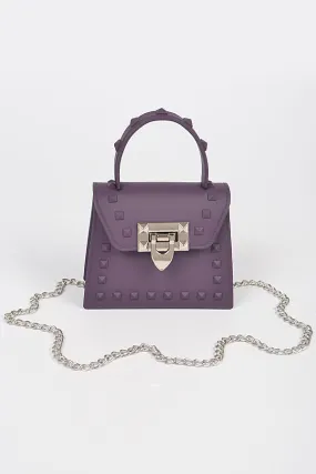 Jelly Mini Purple Handle Bag