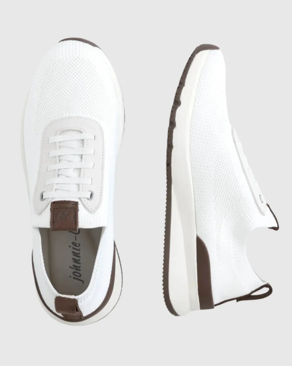 Johnnie-O Prima Knit Mesh Sneaker: White