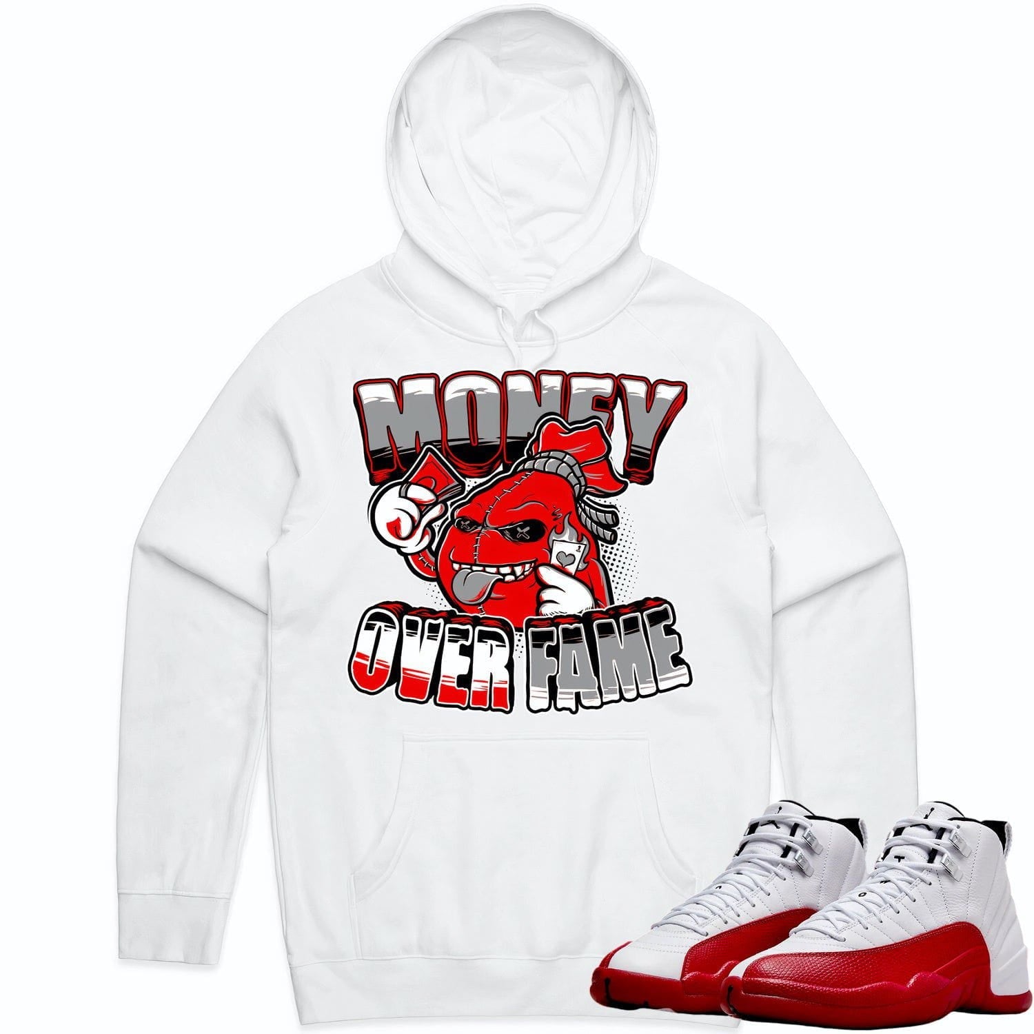 Jordan 12 Cherry 12s Hoodie to Match - RED MOF