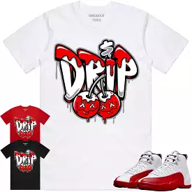 Jordan 12 Cherry 12s Shirt to Match - RED MONEY DRIP