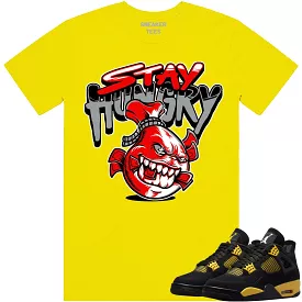 Jordan 4 Thunder 4s Shirt to Match - RED STAY HUNGRY