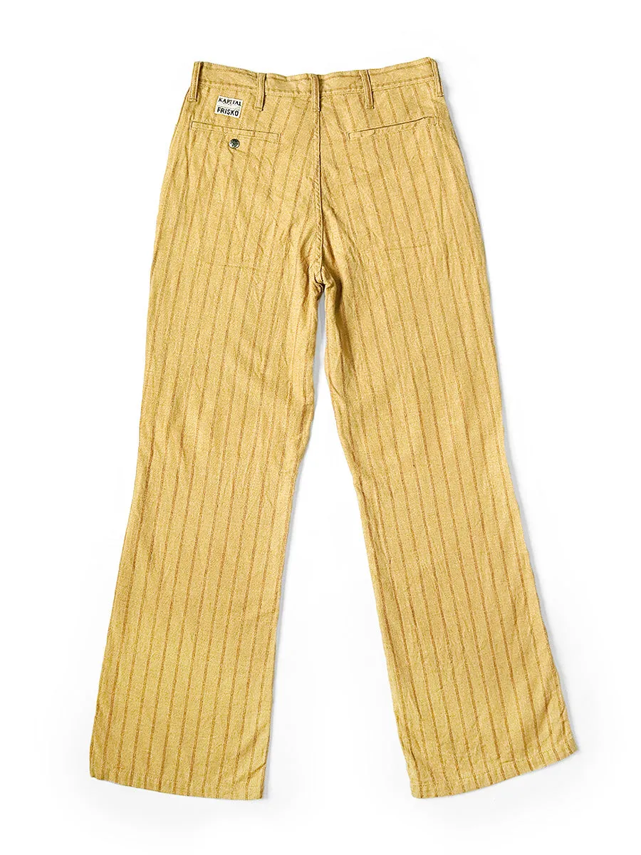 Kapital Cotton Linen Gibson Stripe 5P Frisco Pants