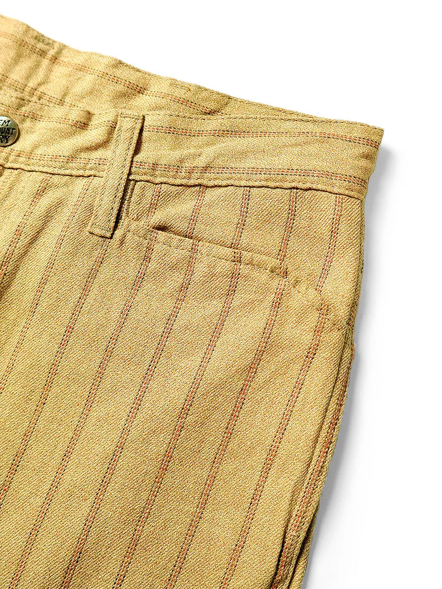 Kapital Cotton Linen Gibson Stripe 5P Frisco Pants