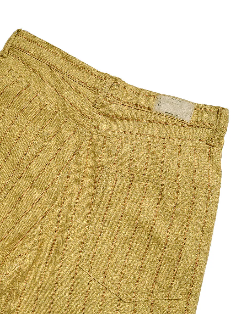 Kapital Cotton Linen Gibson Stripe 5P OKABELLBO Pants