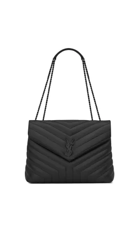 Loulou Medium in Quilted Leather - Black