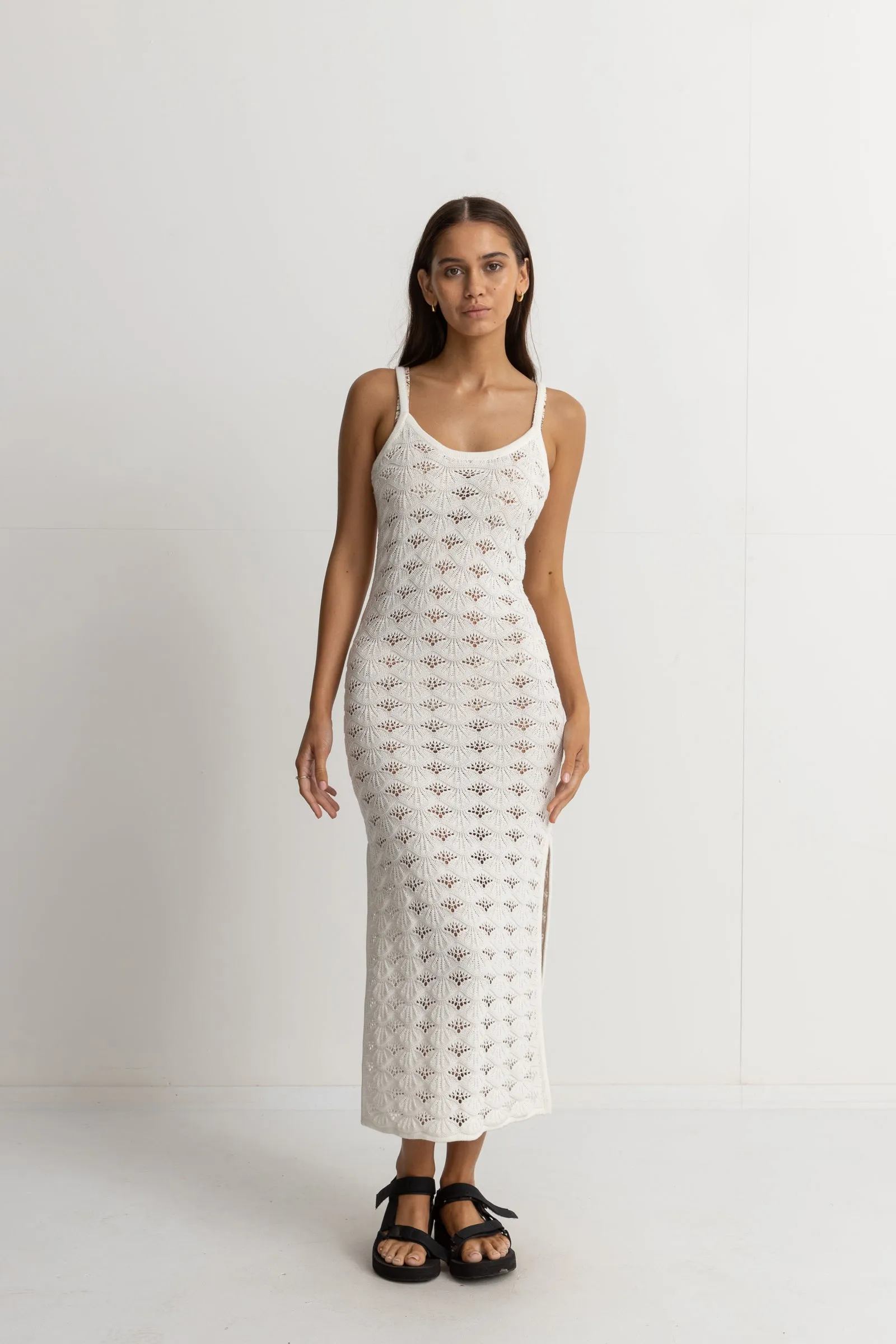 Marketta Knit Midi Dress Cream