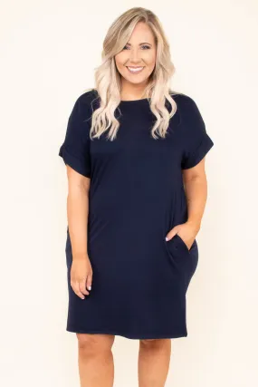 One More Day With You Dress, Navy