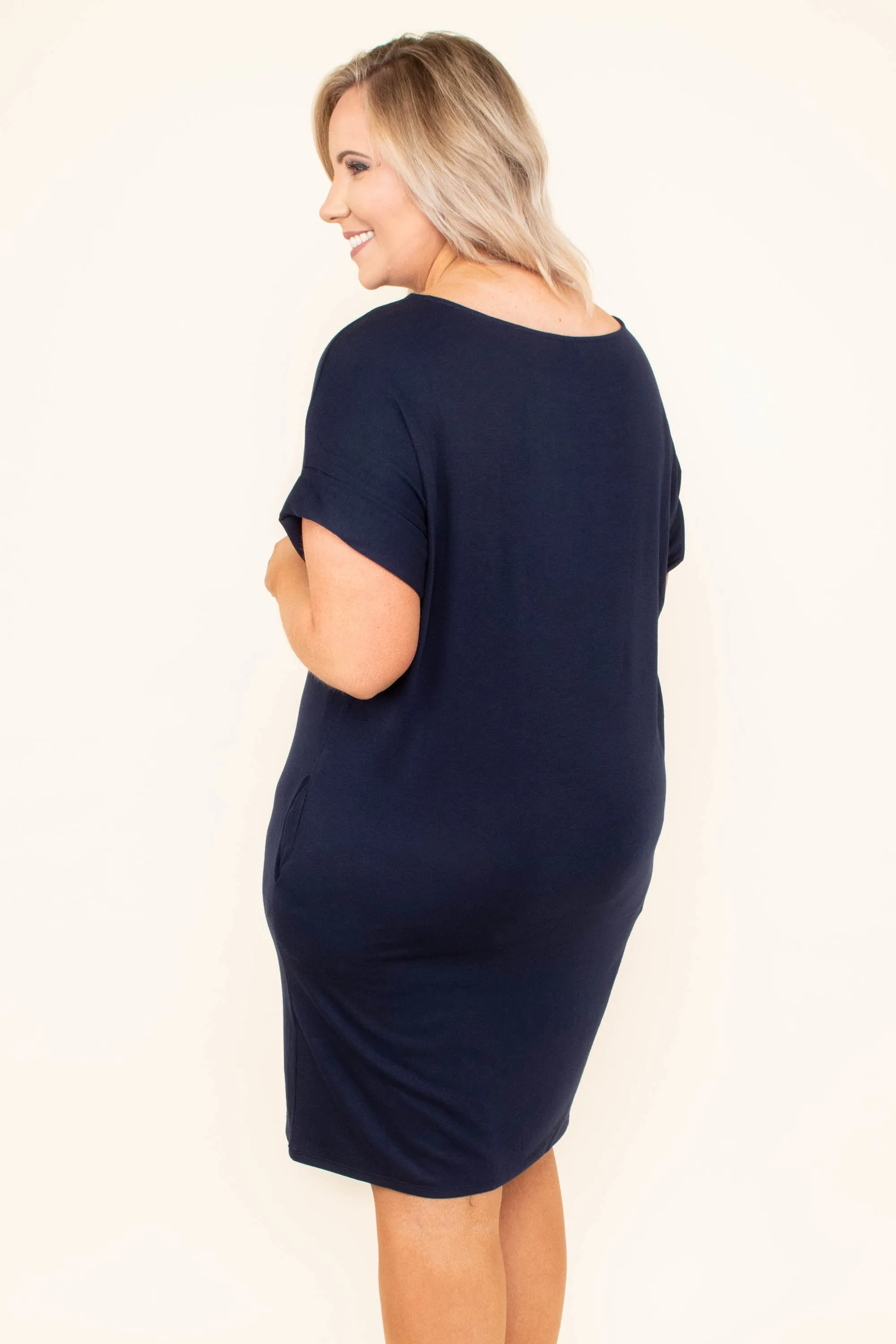 One More Day With You Dress, Navy